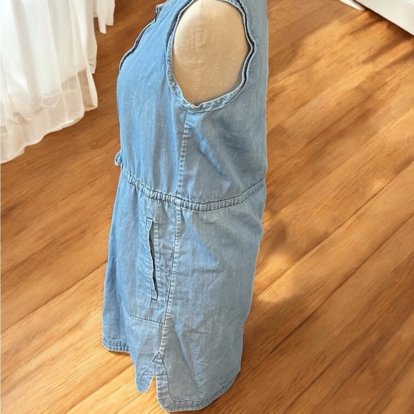 J. Crew Blue Sleeveless Chambray Sundress - Picture 2 of 3